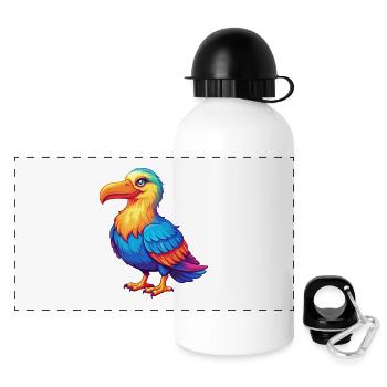 Albatross Colorful Kawaii Cartoon Character Bird - Panoramic Thermal Bottle with Lid 500 ml - white - Front