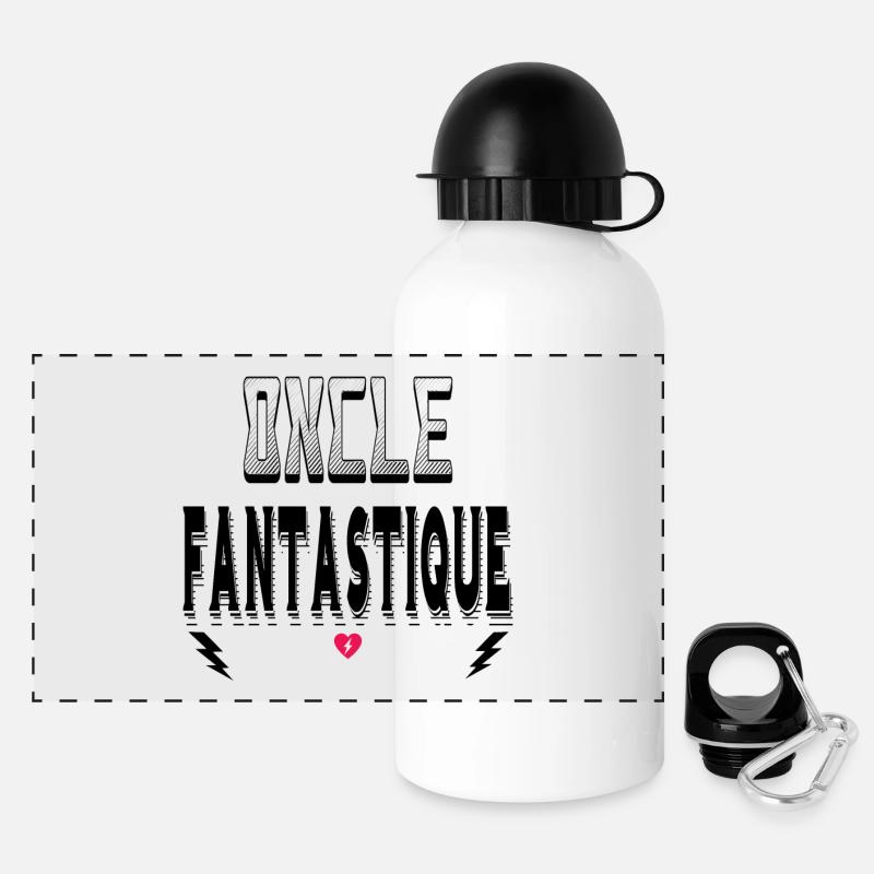 Oncle Fantastique - Gourde panoramique avec couvercle 500 ml - blanc