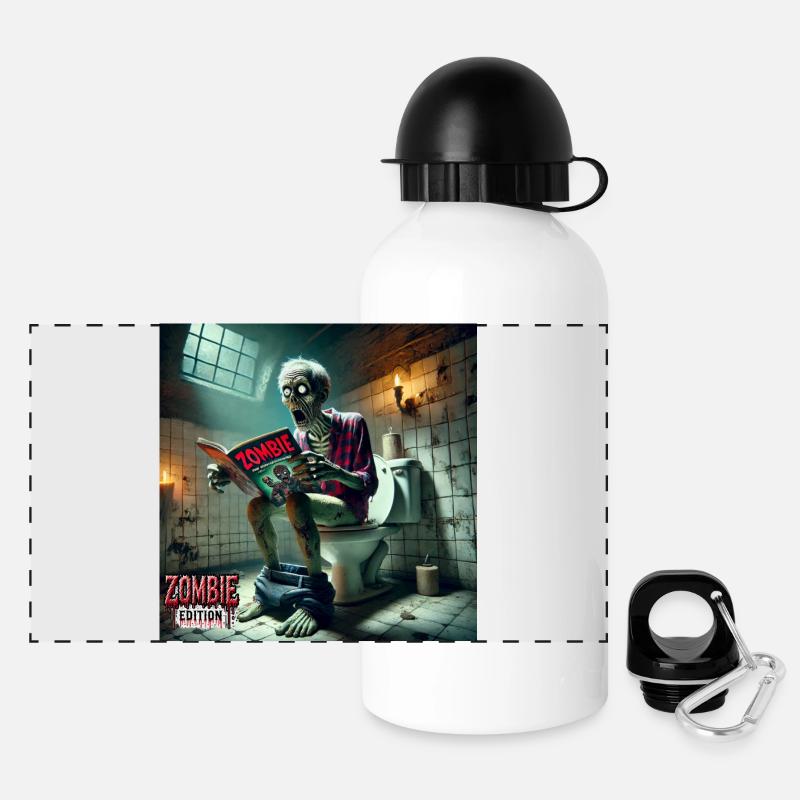 Zombie Loo - Panoramic Thermal Bottle with Lid 500 ml - white