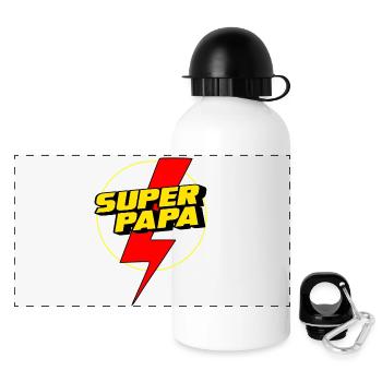 Super Dad - Panoramic Thermal Bottle with Lid 500 ml - white - Front