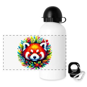 Red panda - Panoramic Thermal Bottle with Lid 500 ml - white - Front