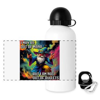 OutOfMana - Panorama Trinkflasche mit Deckel 500 ml - Weiß - Vorne