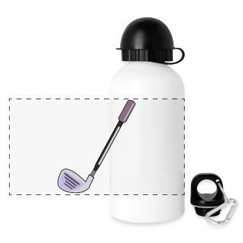 GOLF CLUBS PLAYING GOLF - Panoramic Thermal Bottle with Lid 500 ml - white - Front