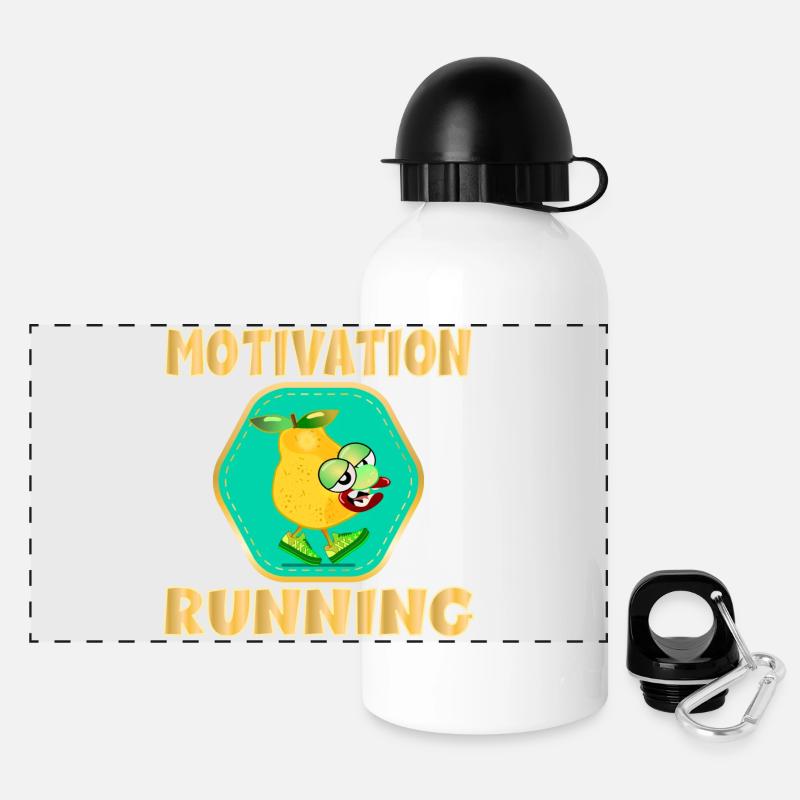 DRÔLE DE MOTIVATION POIRE DE COURSE - Gourde panoramique avec couvercle 500 ml - blanc