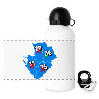 Région Poitou-Charentes - Gourde panoramique avec couvercle 500 ml - blanc - Devant