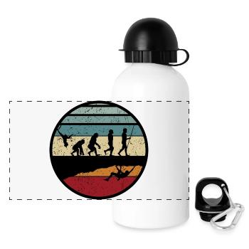 Sunset Evolution Reise - Panorama Trinkflasche mit Deckel 500 ml - Weiß - Vorne