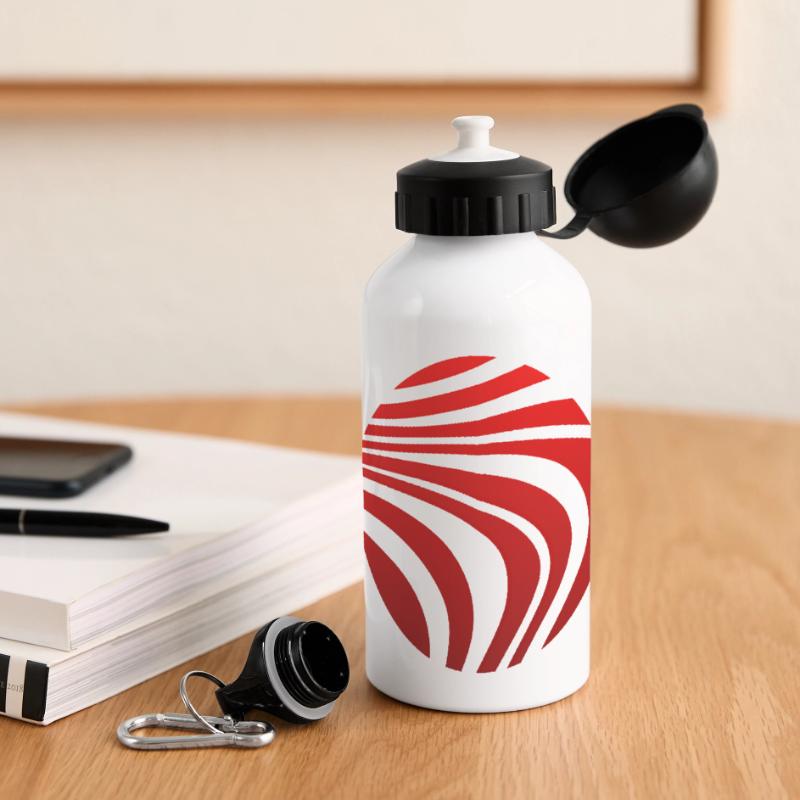 Psychedelic Pattern Red Gradient Panoramic Thermal Bottle with Lid 500 ml