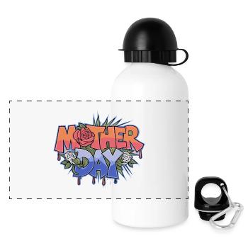 Graffiti Mother Day - Panoramic Thermal Bottle with Lid 500 ml - white - Front
