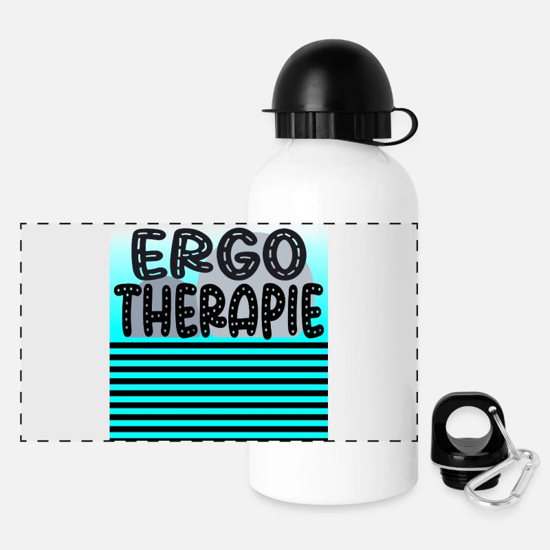 GENESUNG ERGOTHERAPIE - Panorama Trinkflasche mit Deckel 500 ml - Weiß