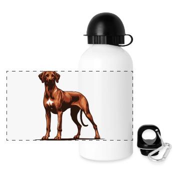 Rhodesian Ridgeback - Panorama Trinkflasche mit Deckel 500 ml - Weiß - Vorne