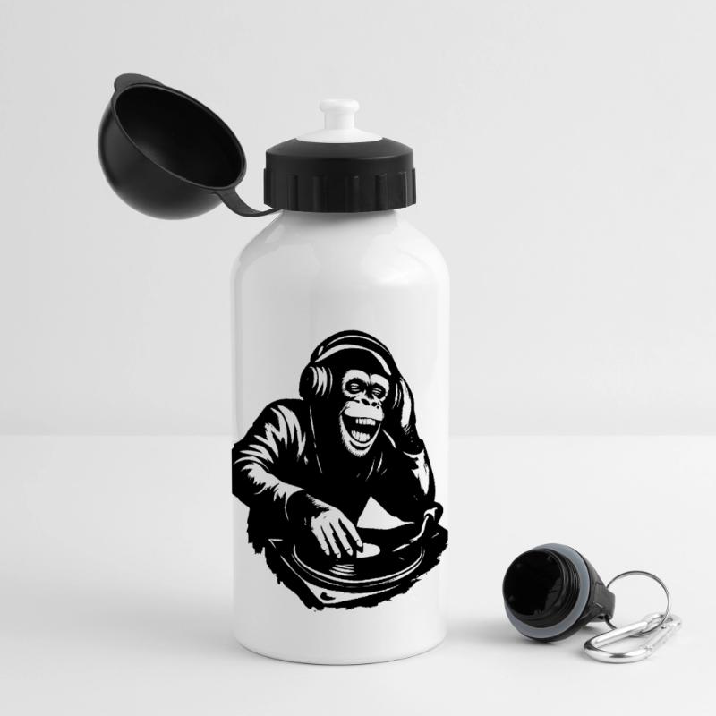 DJ The Monkey Dance Banksy Style Panorama Trinkflasche mit Deckel 500 ml