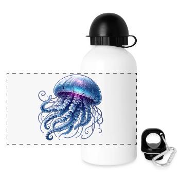 Conception de méduse - Gourde panoramique avec couvercle 500 ml - blanc - Devant