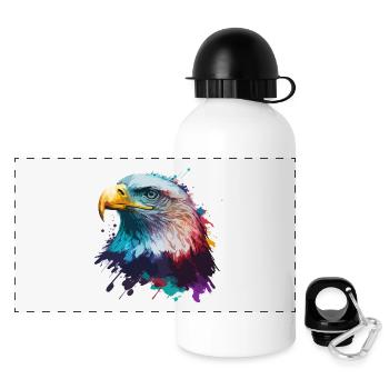 Splash Adler - Panorama Trinkflasche mit Deckel 500 ml - Weiß - Vorne
