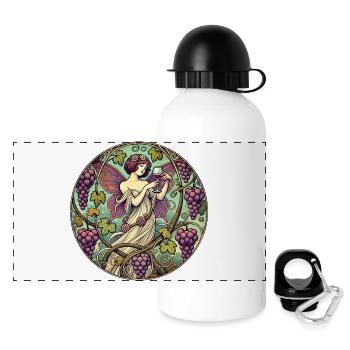 Enchanted Fairy Grape Garden Design - Panoramic Thermal Bottle with Lid 500 ml - white - Front