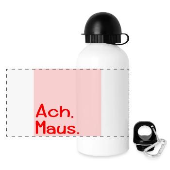 Oh Mouse nickname - Panoramic Thermal Bottle with Lid 500 ml - white - Front