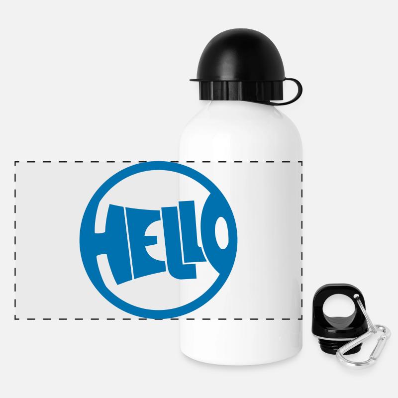 Hello - Panoramic Thermal Bottle with Lid 500 ml - white