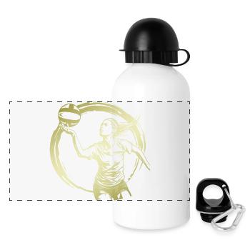 Volleyball Player Silhouette - Panoramic Thermal Bottle with Lid 500 ml - white - Front