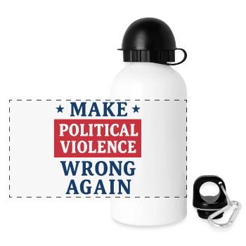 Getting political violence wrong again - Panoramic Thermal Bottle with Lid 500 ml - white - Front