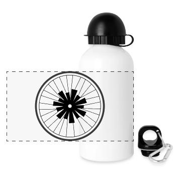 Asterisk Rad von Cean - Panorama Trinkflasche mit Deckel 500 ml - Weiß - Vorne
