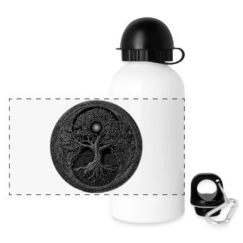 Médaille viking valhalla - Gourde panoramique avec couvercle 500 ml - blanc - Devant