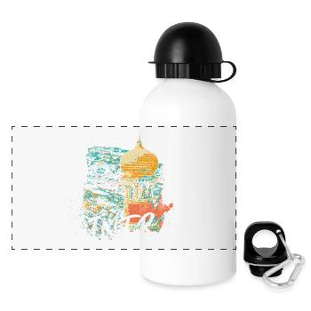 Tour mauresque Monserrate Sintra illustration - Gourde panoramique avec couvercle 500 ml - blanc - Devant