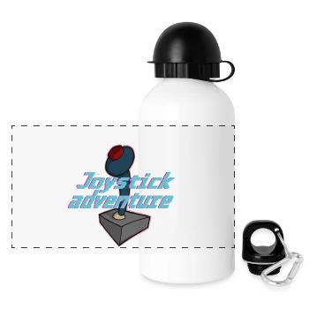 Game Adventure Neon Glitch - Panoramic Thermal Bottle with Lid 500 ml - white - Front