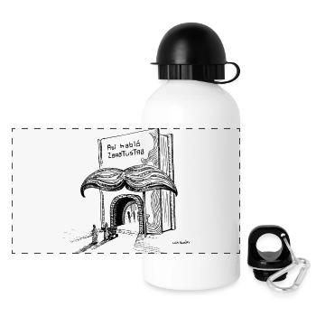 Nietzsche - Panoramic Thermal Bottle with Lid 500 ml - white - Front