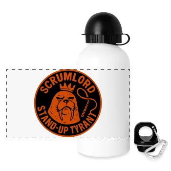 Scrum Lord StandUp Tyrant - Panorama Trinkflasche mit Deckel 500 ml - Weiß - Vorne