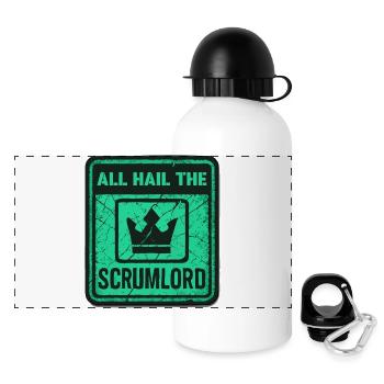 Des choses amusantes pour les Scrum Masters et les Coachs Agiles - Gourde panoramique avec couvercle 500 ml - blanc - Devant