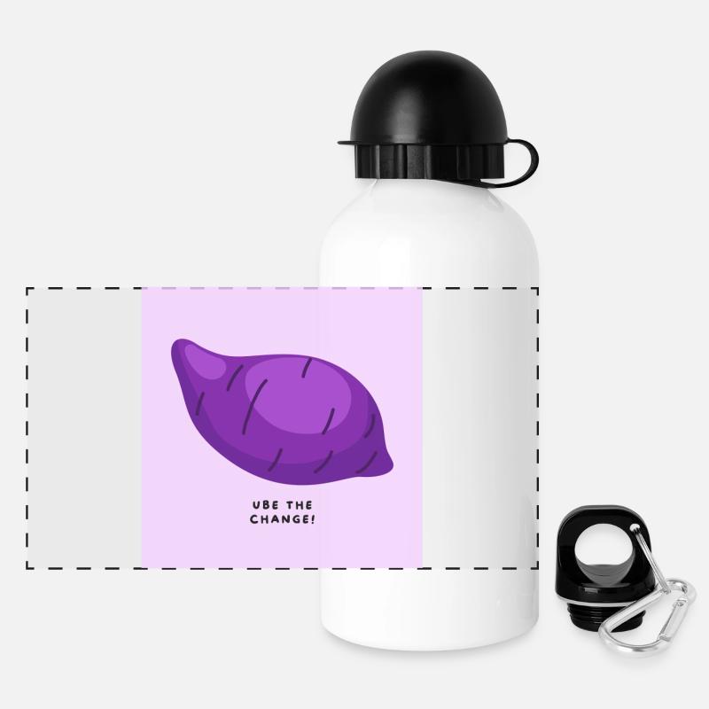 Ube the change - Panorama Trinkflasche mit Deckel 500 ml - Weiß