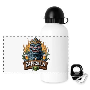 Zapfzilla King Dino Beer - Panoramic Thermal Bottle with Lid 500 ml - white - Front