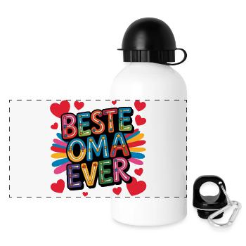Best Grandma Ever - Panoramic Thermal Bottle with Lid 500 ml - white - Front