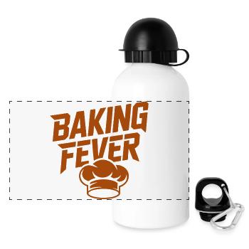 Baking Fever Tee - Panorama Trinkflasche mit Deckel 500 ml - Weiß - Vorne
