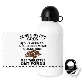 Original Gift for Pot-bellied Dad - Panoramic Thermal Bottle with Lid 500 ml - white - Front