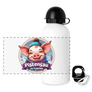 Pistensau Activated Winter Scene Apreski Party - Panoramic Thermal Bottle with Lid 500 ml - white - Front