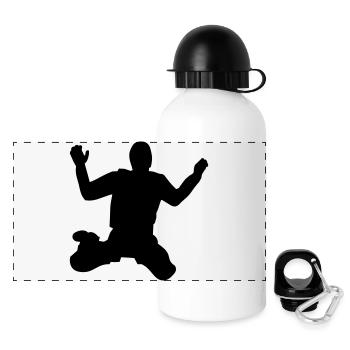 Skydiver - Panorama Trinkflasche mit Deckel 500 ml - Weiß - Vorne