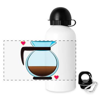Filter Coffee Pot Coffee - Panoramic Thermal Bottle with Lid 500 ml - white - Front