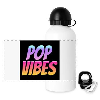 POP VIBES - Panoramic Thermal Bottle with Lid 500 ml - white - Front