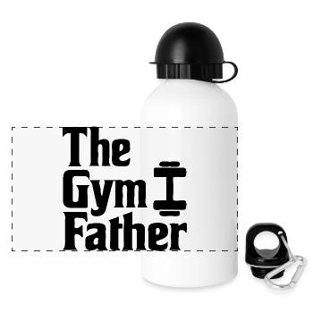 La typographie de style Gym Father Mafia - Gourde panoramique avec couvercle 500 ml - blanc - Devant