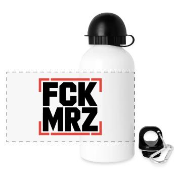 Copie du logo FCK MAR - Anti-CDU/CSU - Gourde panoramique avec couvercle 500 ml - blanc - Devant
