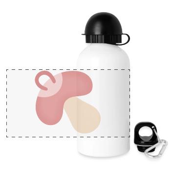 pink pacifier - Panoramic Thermal Bottle with Lid 500 ml - white - Front