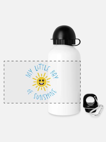 RAY_OF_SUN_BLUE - Gourde panoramique avec couvercle 500 ml - blanc