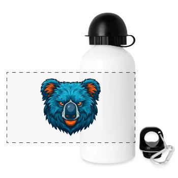 Fierce Koala Esports Mascot Logo - Panoramic Thermal Bottle with Lid 500 ml - white - Front