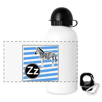 Z for Zebra - Panoramic Thermal Bottle with Lid 500 ml - white - Front