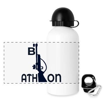 Biathlon Winter Sport - Panoramic Thermal Bottle with Lid 500 ml - white - Front