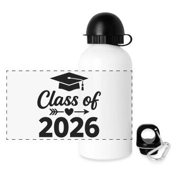PROMOTION 2026 Diplômés Études de Fin d’Études - Gourde panoramique avec couvercle 500 ml - blanc - Devant