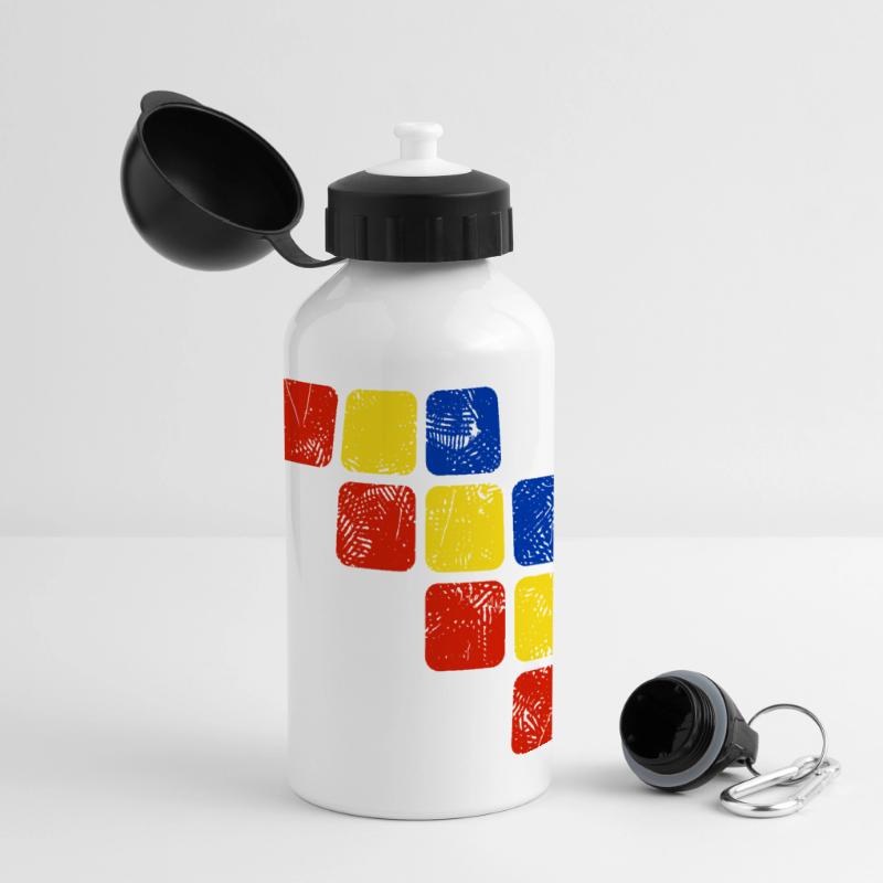 Colors Ornament Pattern - Basic Colors Panoramic Thermal Bottle with Lid 500 ml