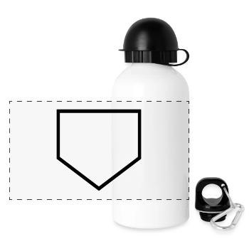 Baseball home plate - Panoramic Thermal Bottle with Lid 500 ml - white - Front