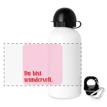 Amour merveilleux - Gourde panoramique avec couvercle 500 ml - blanc - Devant