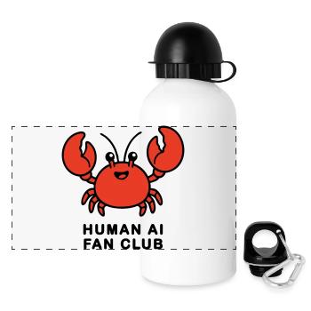 Human AI Fan Club - Panoramic Thermal Bottle with Lid 500 ml - white - Front